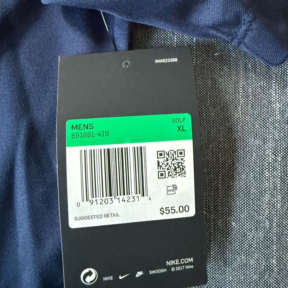 Nike Blue Polo Shirt Classic Design - Navy - Brand new w/tags - Picture 2 of 5